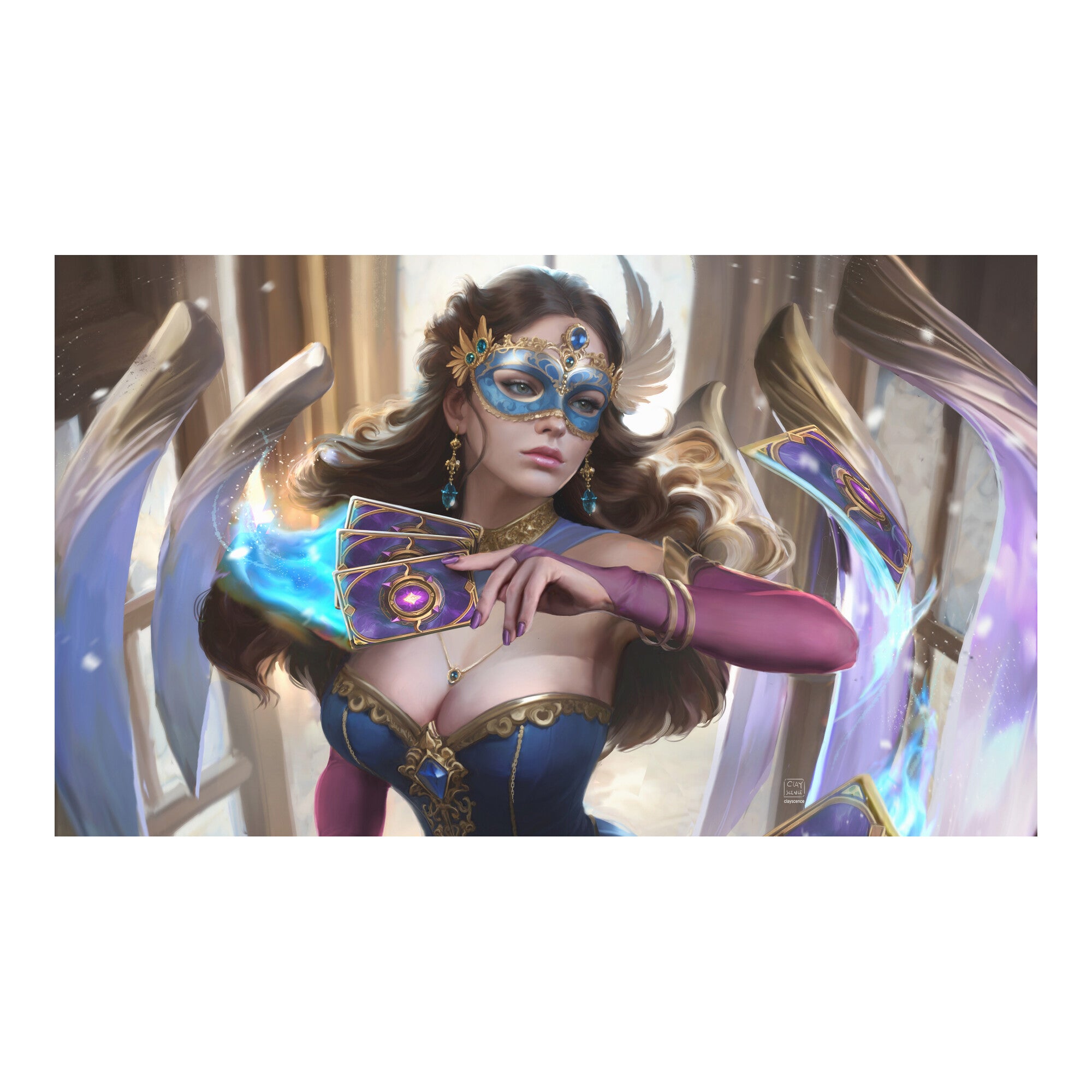 Psychic playmat by Clayscence on a white background