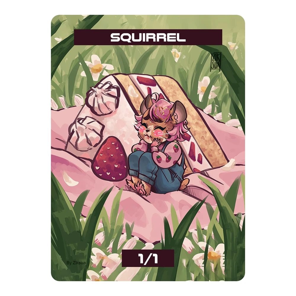 Strawberry Picnic Dreams — Squirrel 1/1 — Squirrel 1/1