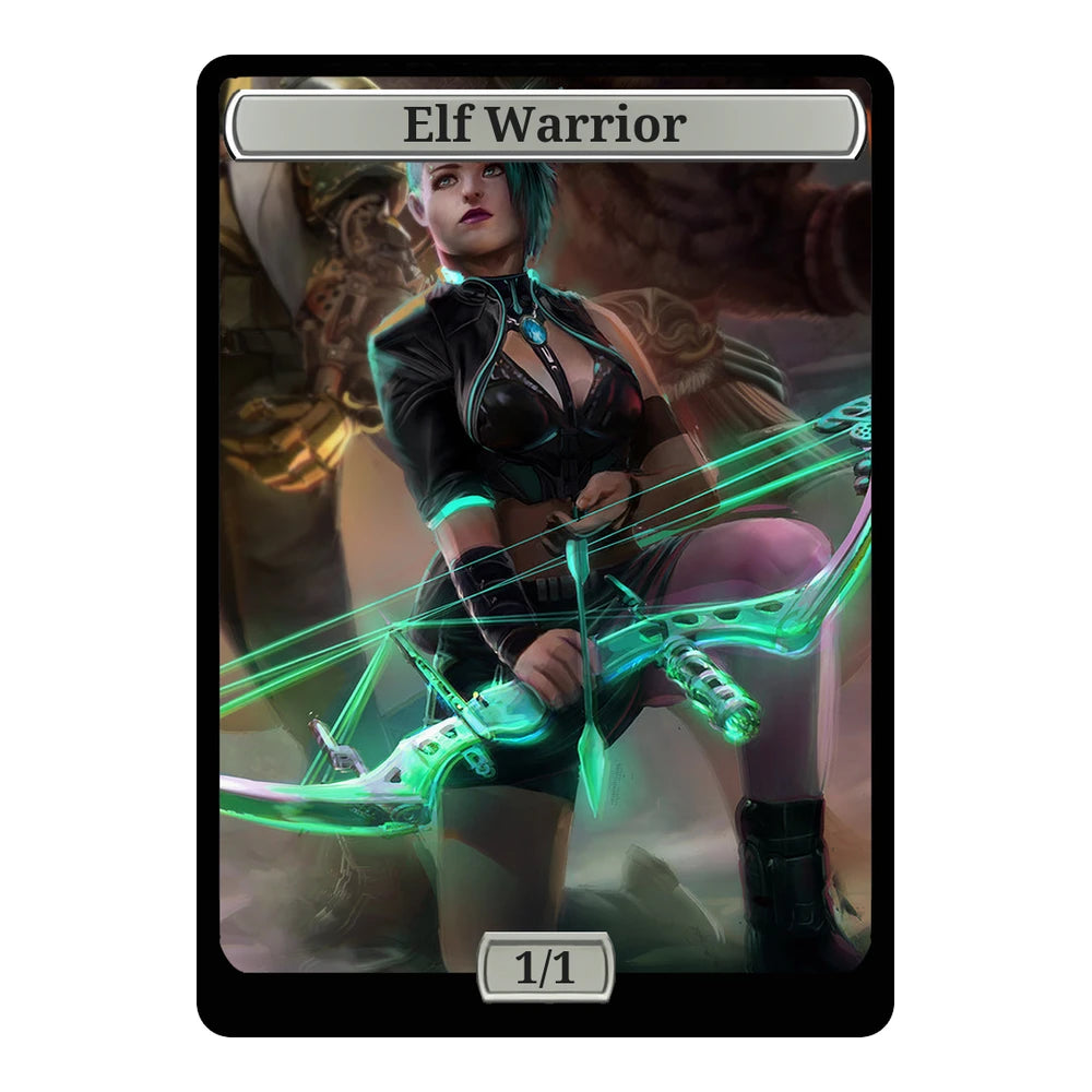 Cyber Archer — Replica — Title + P/T — Elf Warrior 1/1