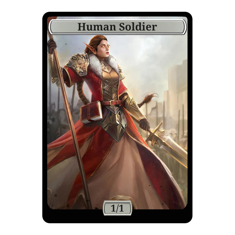 Elevia — Replica — Title + P/T — Human Soldier 1/1