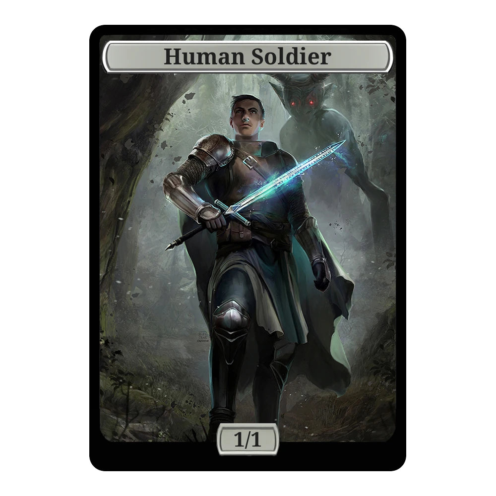 Deadly Hunt — Replica — Title + P/T — Human Soldier 1/1